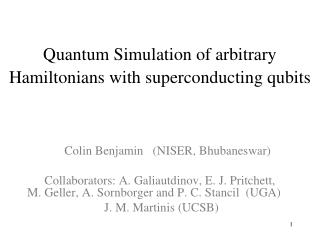 Quantum Simulation of arbitrary Hamiltonians with superconducting qubits