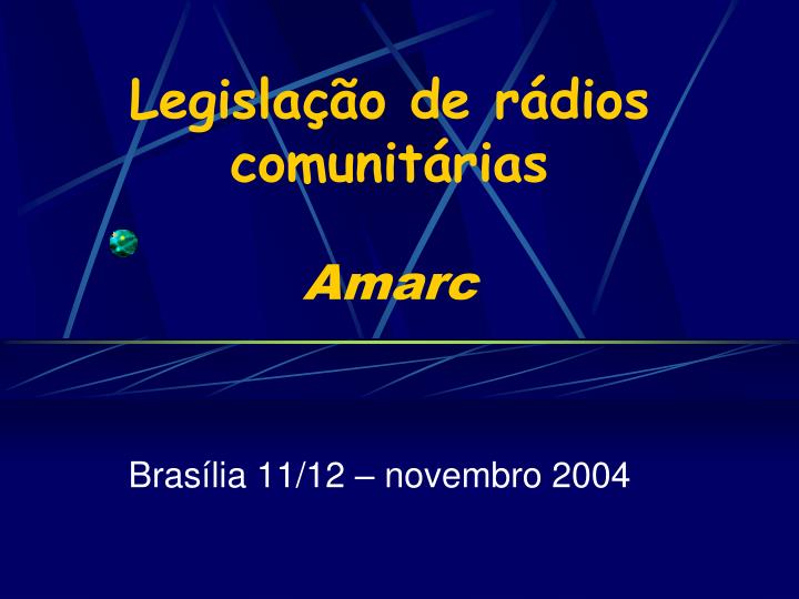 legisla o de r dios comunit rias amarc