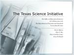 The Texas Science Initiative - slide 1