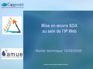 mise en uvre soa au sein de l ip web