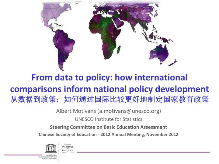 from data to policy how international comparisons inform national policy development