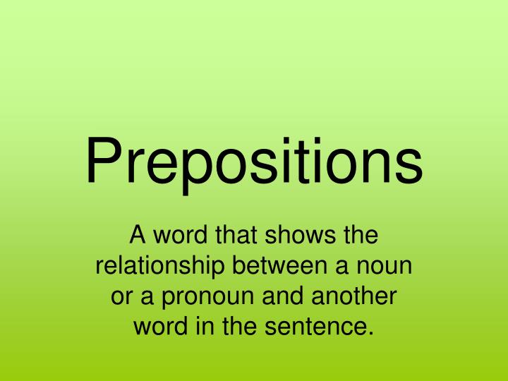 prepositions