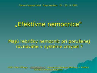efekt vne nemocnice