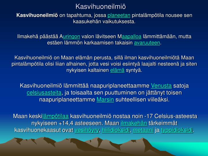 kasvihuoneilmi