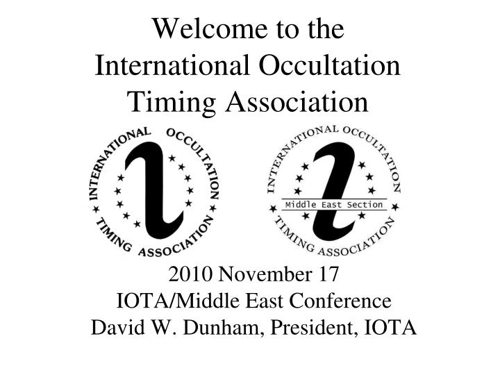 welcome to the international occultation timing association