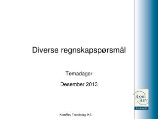 diverse regnskapsp rsm l