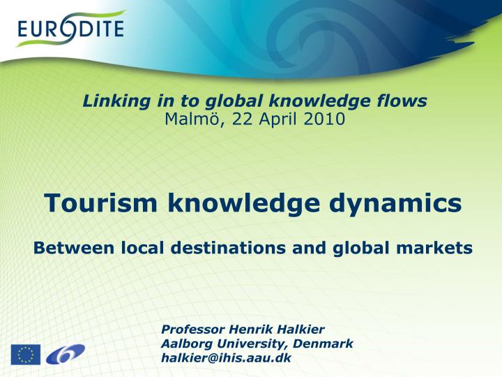 tourism knowledge dynamics between local destinations and global markets