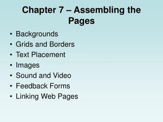 chapter 7 assembling the pages
