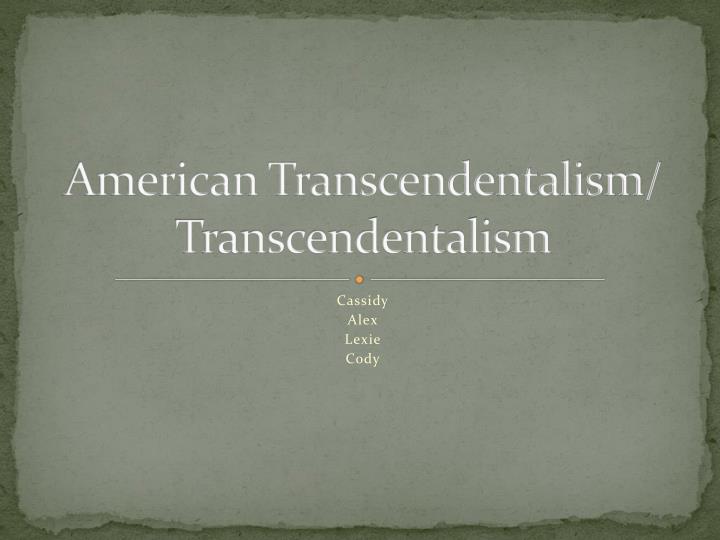 american transcendentalism transcendentalism