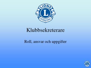 klubbsekreterare
