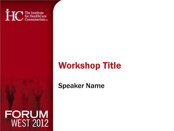 workshop title
