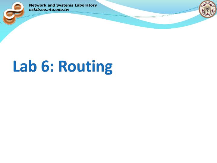 lab 6 routing