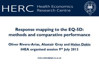 Response mapping to the EQ-5D: methods and comparative performance