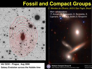 Fossil and Compact Groups C. Mendes de Oliveira, IAG/U.Sao Paulo, Brazil