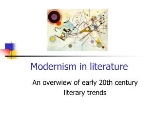 Modernism in literature