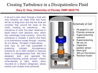 Creating Turbulence in a Dissipationless Fluid Gary G. Ihas, University of Florida, DMR 0602778