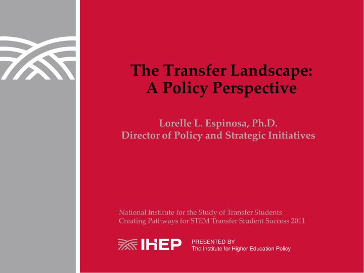 the transfer landscape a policy perspective