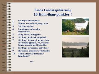 kinda landskapsf rening 10 kom ih g punkter