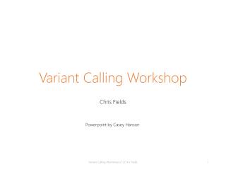 Variant Calling Workshop