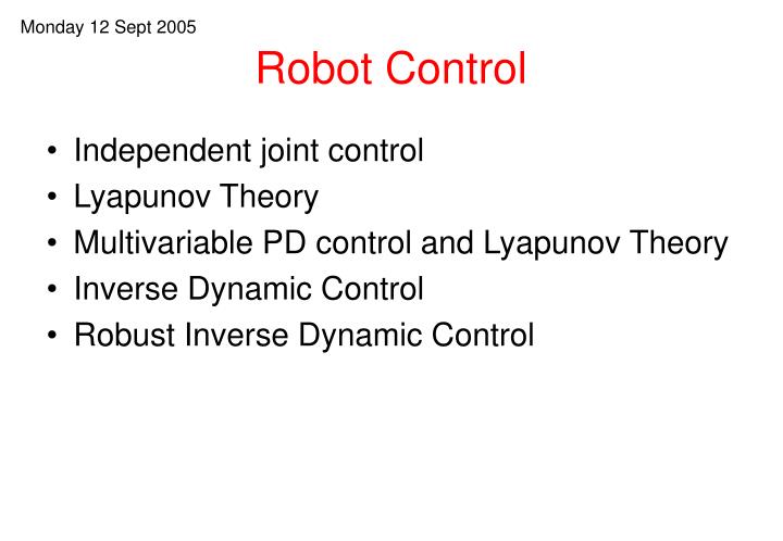 robot control