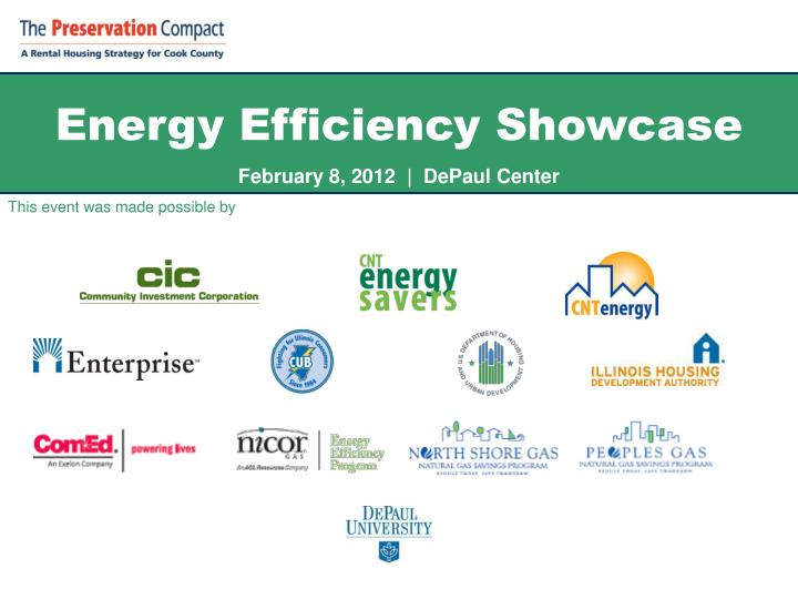 energy efficiency showcase