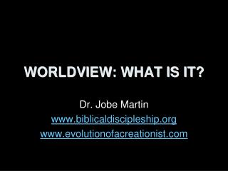 WORLDVIEW: WHAT IS IT?