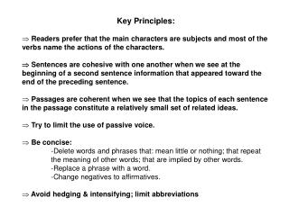 Key Principles:
