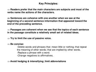 Key Principles:
