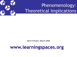 Phenomenology: Theoretical Implications
