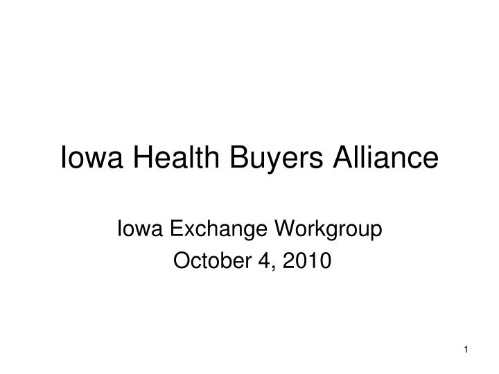 iowa health buyers alliance