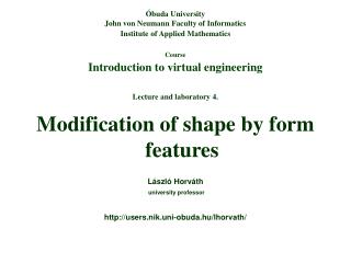 Course Introduction to virtual engineering