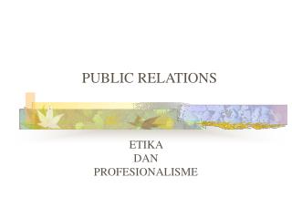 public relations