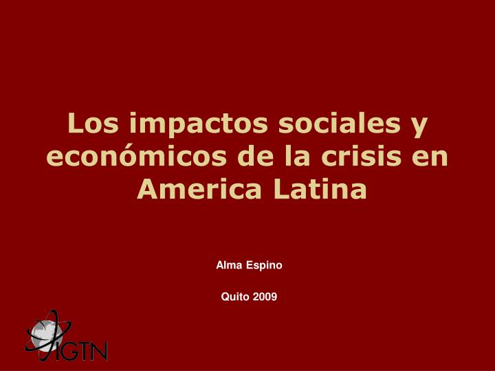 los impactos sociales y econ micos de la crisis en america latina