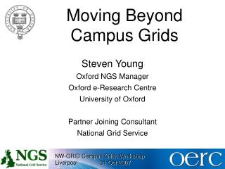 Moving Beyond Campus Grids