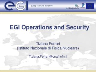 EGI Operations and Security