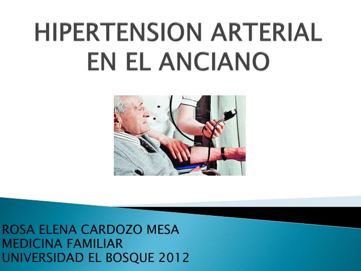 hipertension arterial en el anciano