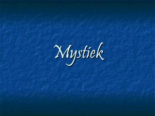 mystiek