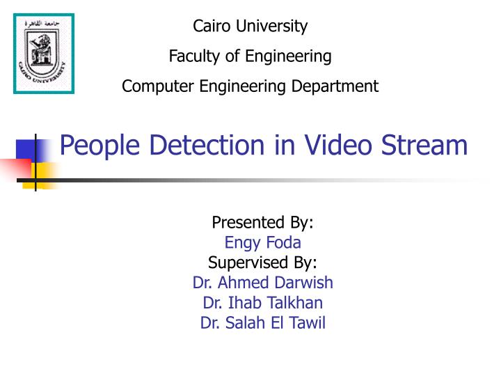 people detection in video stream