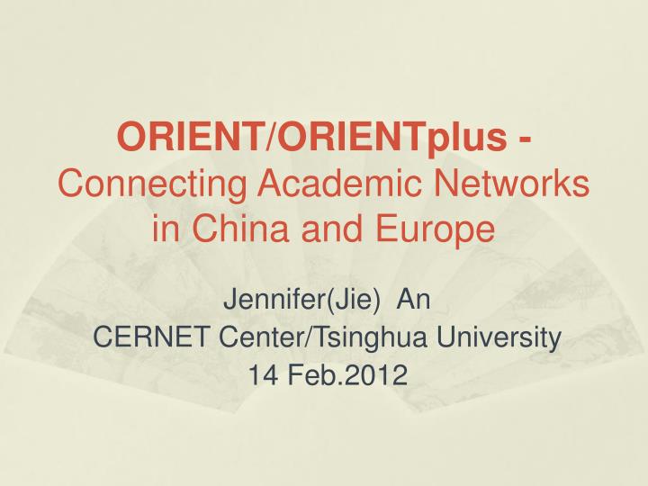 orient orientplus connecting academic networks in china and europe