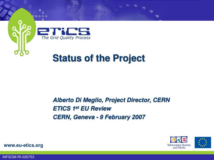 status of the project