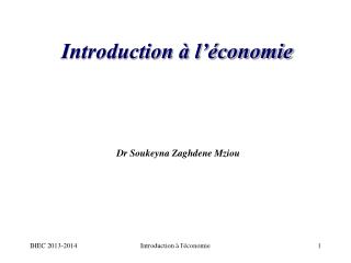 introduction l conomie