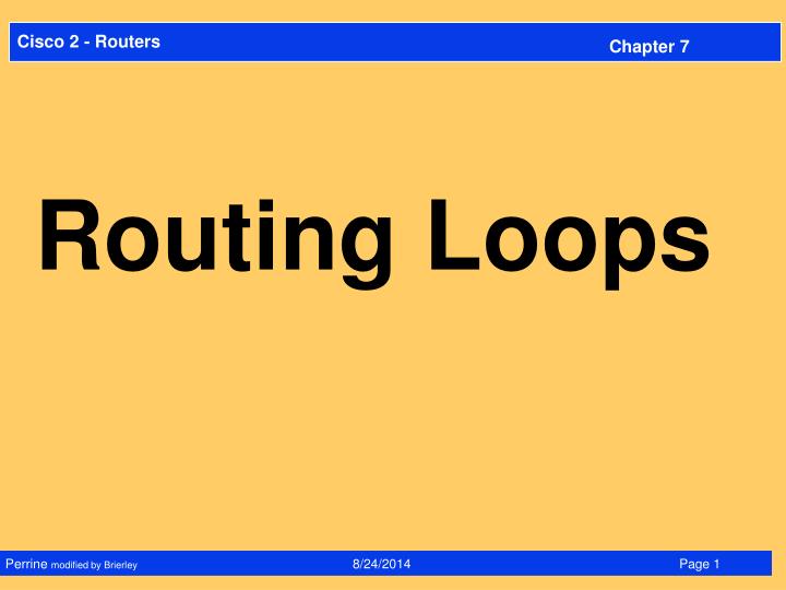 routing loops