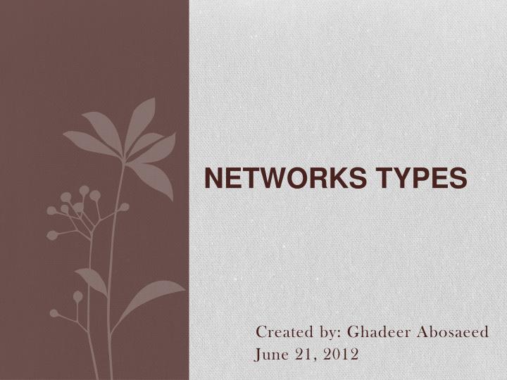networks types