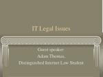 IT Legal Issues - slide 1