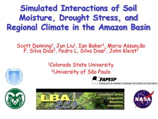Simulated Interactions of Soil Moisture, Drought Stress, and Regional Climate in the Amazon Basin