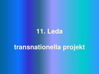 11 leda transnationella projekt