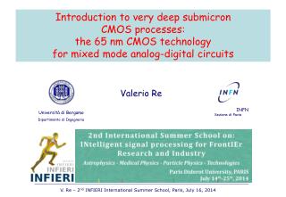 Introduction to v ery d eep s ubmicron CMOS processes : the 65 nm CMOS technology