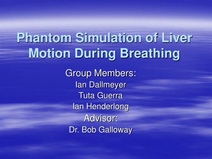 phantom simulation of liver motion during breathing