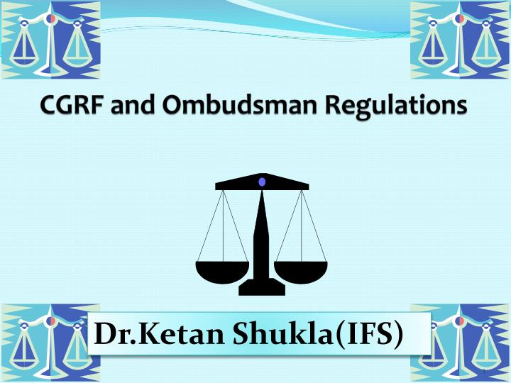 cgrf and ombudsman regulations