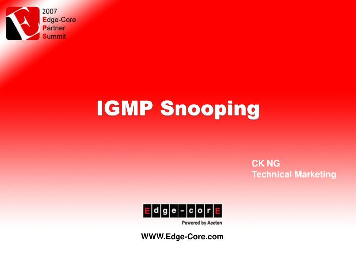igmp snooping